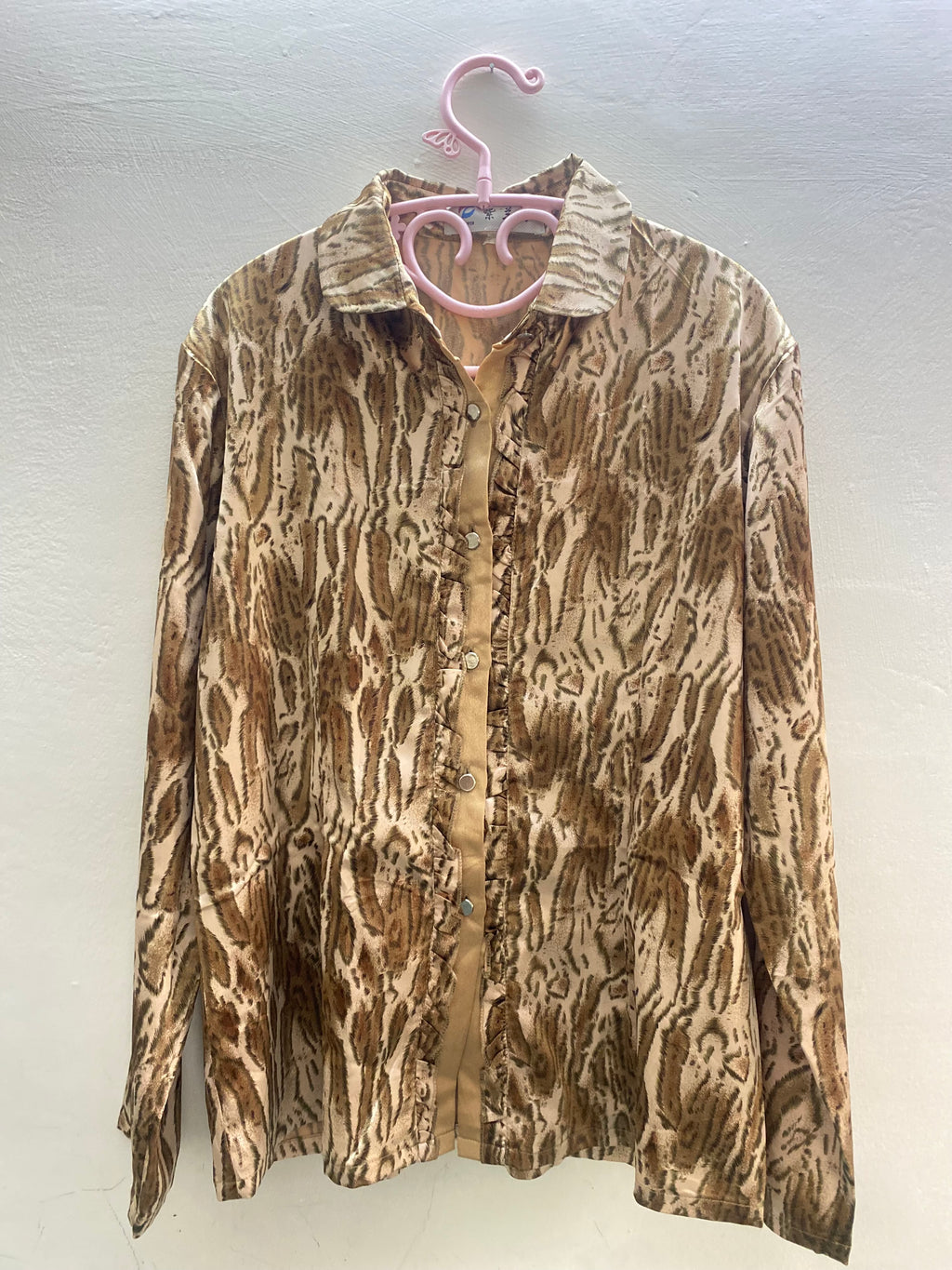 Animal print Satin Shirt.